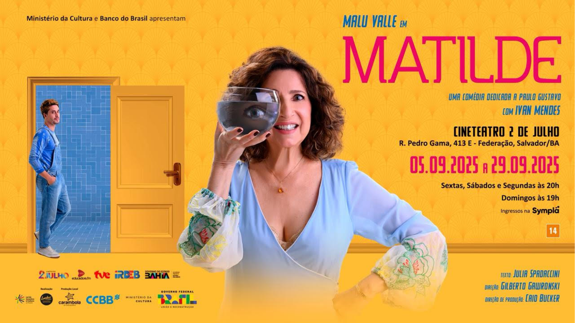 Comédia satírica Matilde inicia temporada em Salvador com realização do Centro Cultural Banco do Brasil