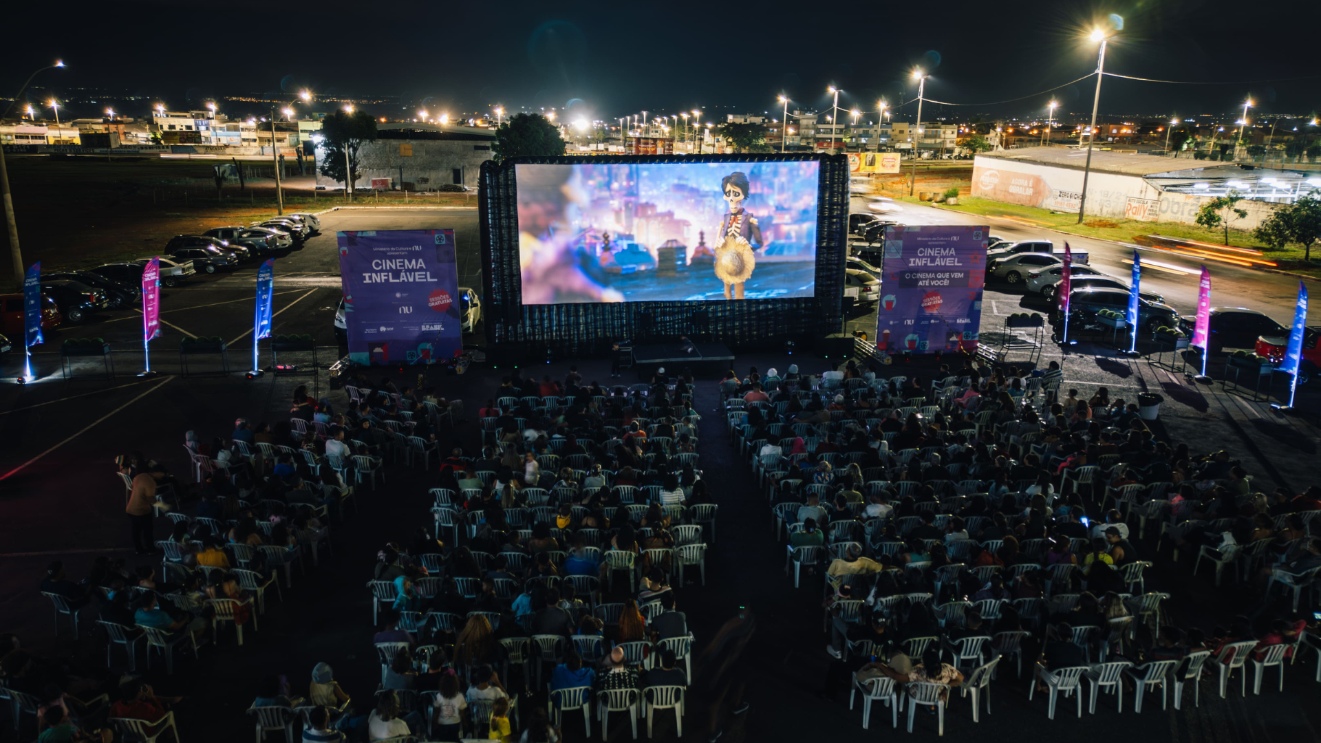 Cinema Inflável chega a Madre de Deus com sessões de cinema gratuitas no fim de semana do Dia das Crianças